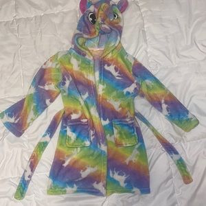 Girls unicorn robe-Unsure of brand - Size small Good condition nonsmoking home
